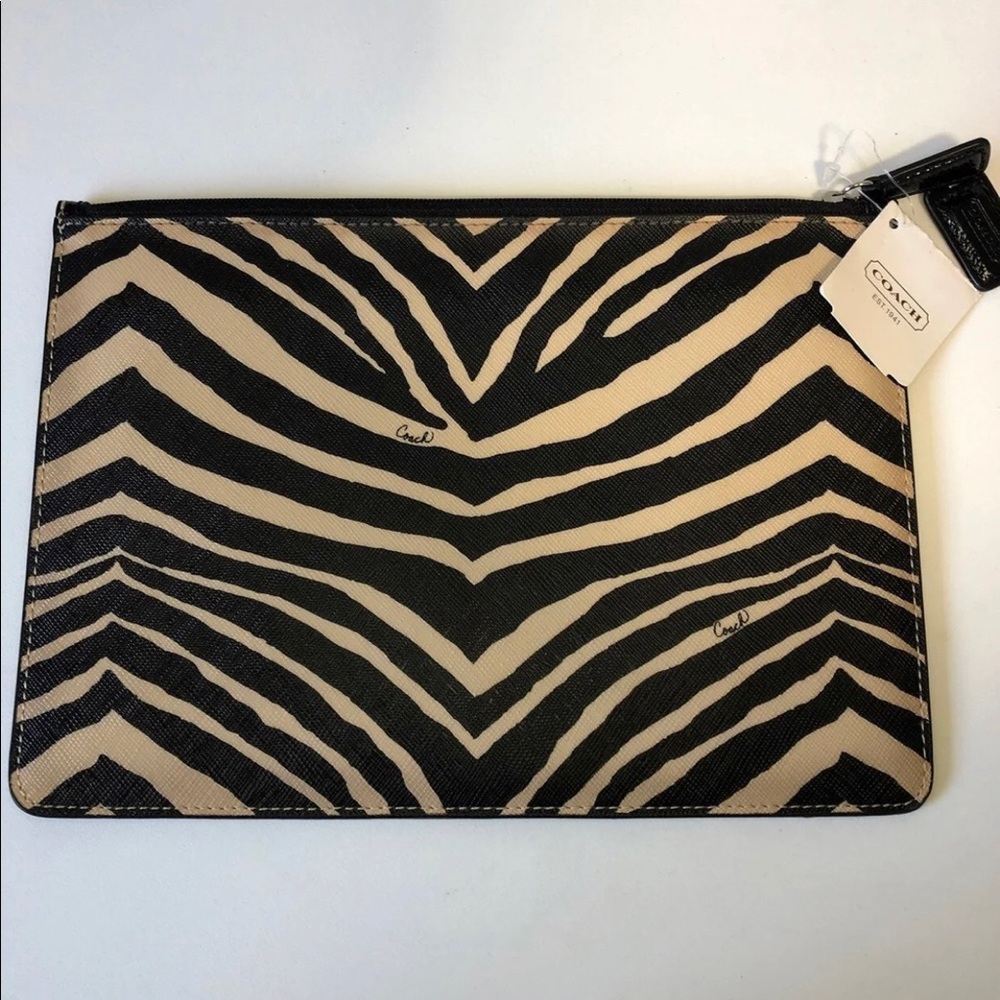 Zebra Print Coach Purse and Tech Bag Set - Picture 3 of 7